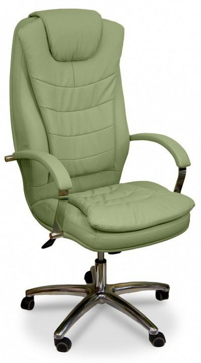 кресло кожаное зеленое для руководителя