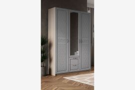 Париж № 2 Шкаф 3-х дв. с зеркалом (ясень шимо свет/серый софт премиум) | подробнее Париж № 2 Шкаф 3-х дв. с зеркалом (ясень шимо свет/серый софт премиум) | фото